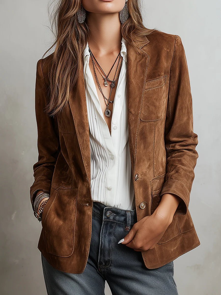 Women's Suede Blazer