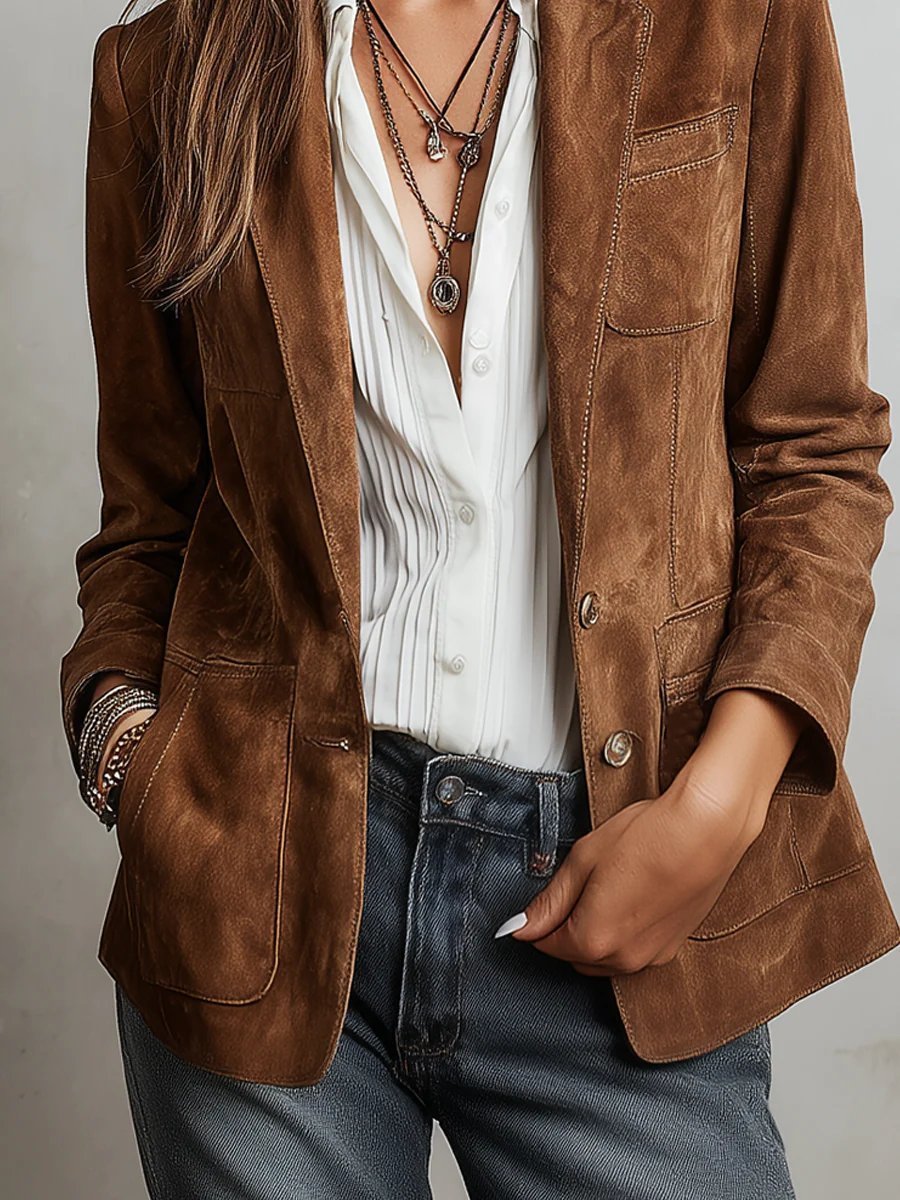 Women's Suede Blazer