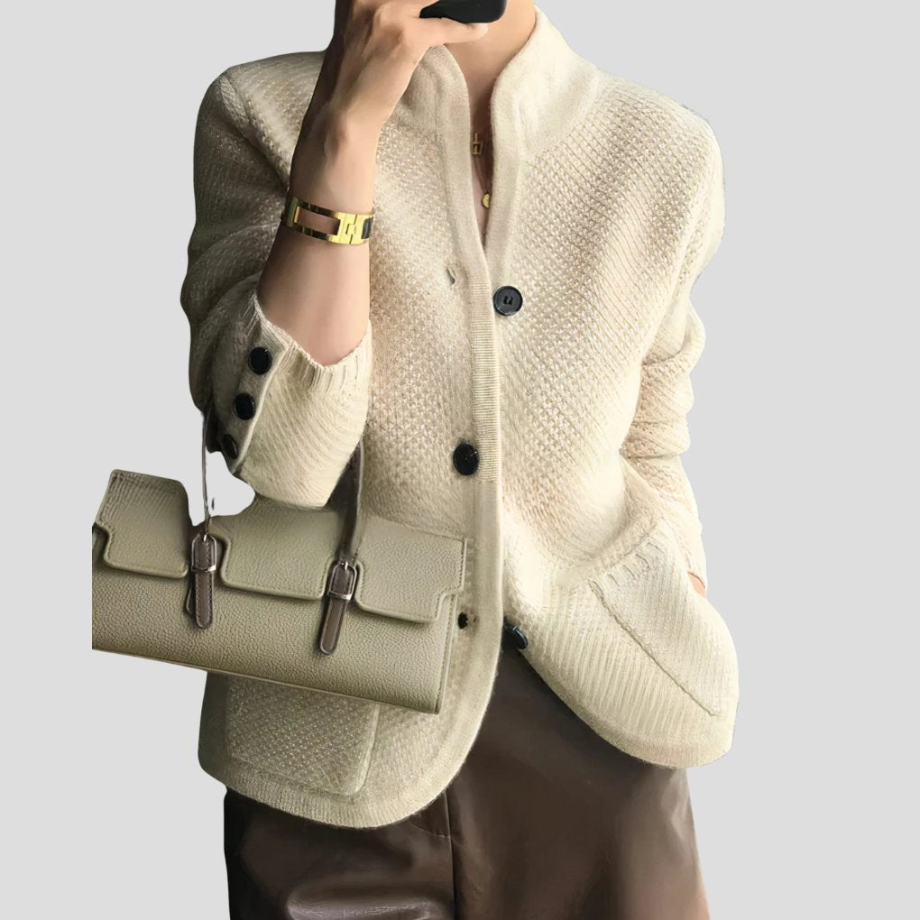 Women's Knit Jacket - Beige