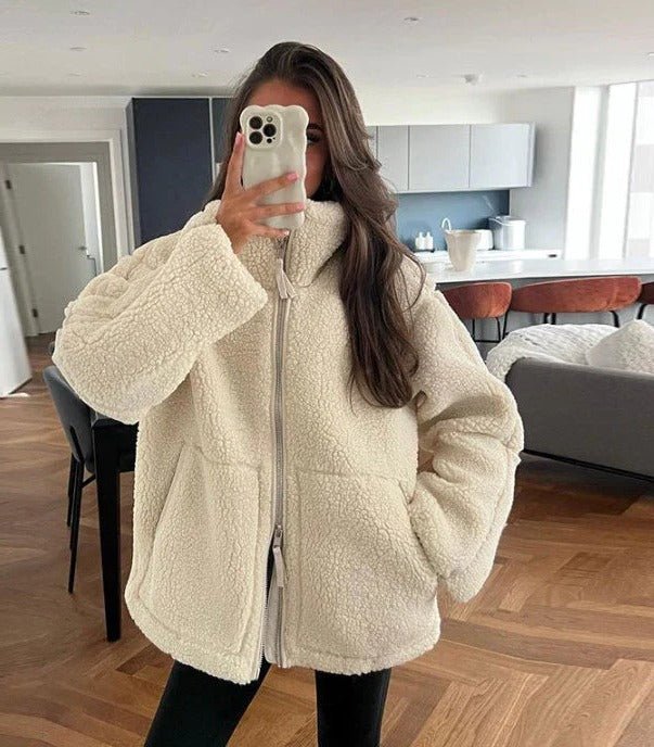 Women's Oversized Sherpa Teddy Jacket