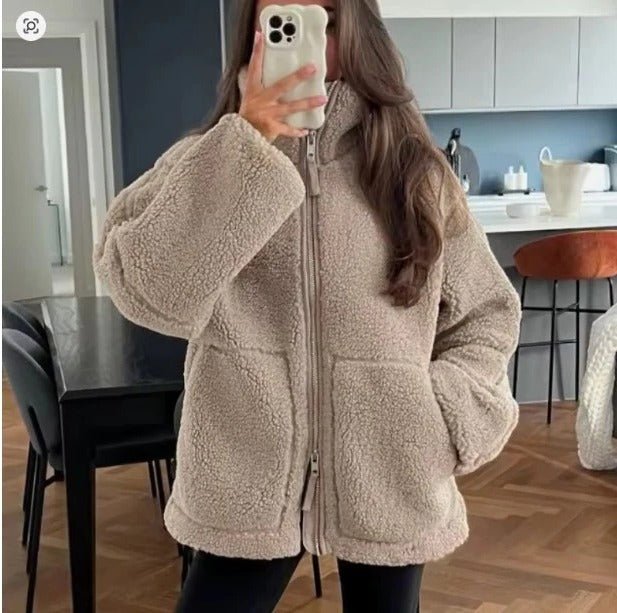 Women's Oversized Sherpa Teddy Jacket