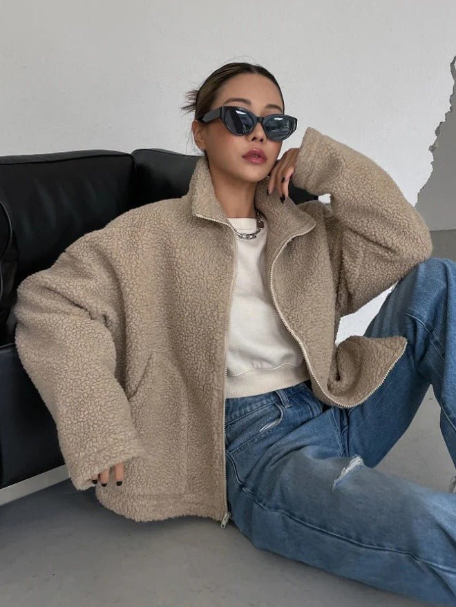 Women's Oversized Sherpa Teddy Jacket