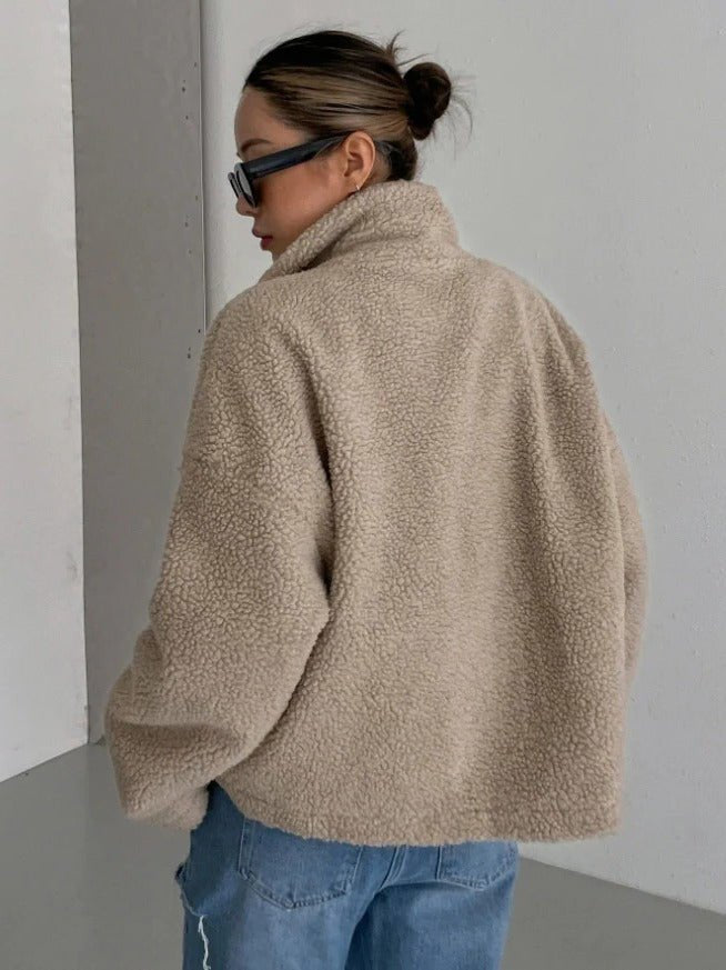 Women's Oversized Sherpa Teddy Jacket