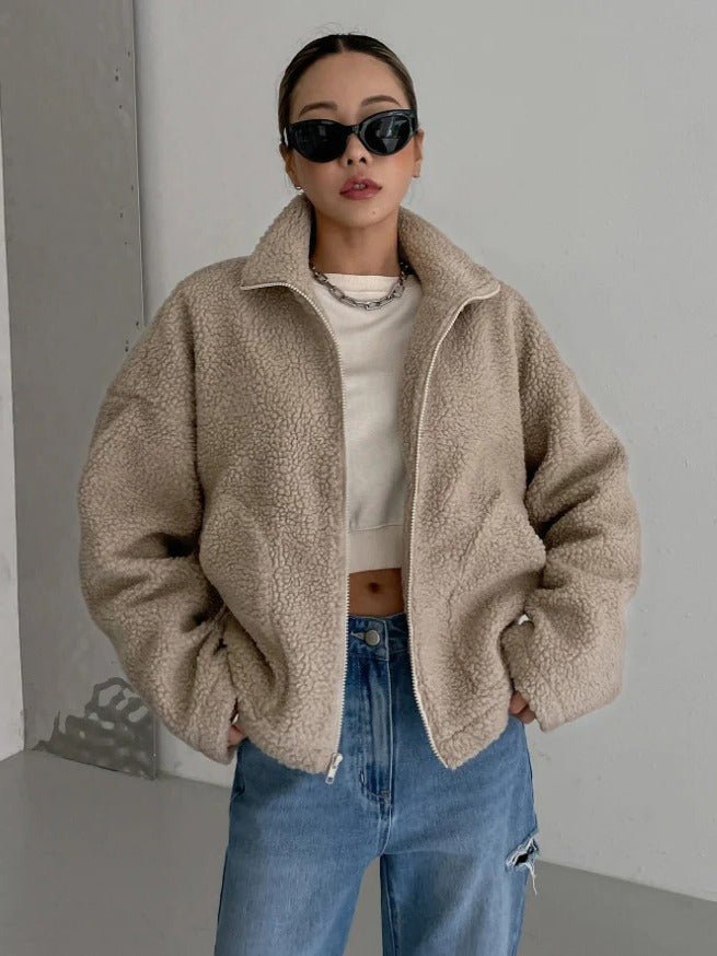 Women's Oversized Sherpa Teddy Jacket