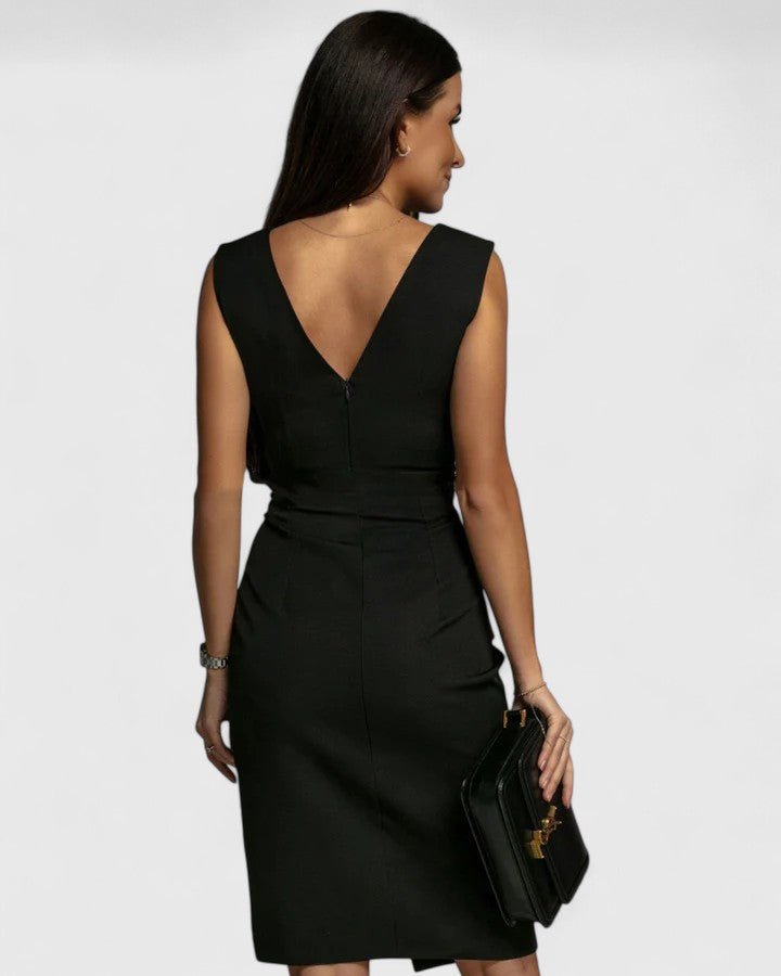 Women's Satin Bodycon Midi Party Dress