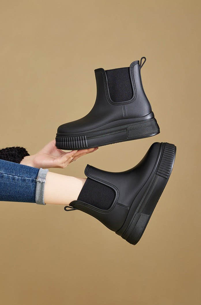 Women's Rain Waterproof Platform Chelsea Boots