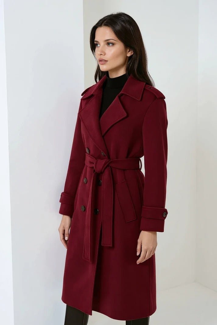 Women's Wool Trench Coat - M