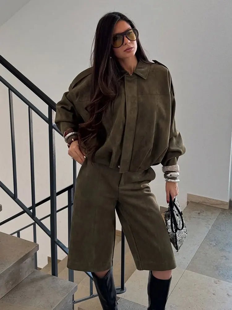 Women's Cropped Suede Jacket