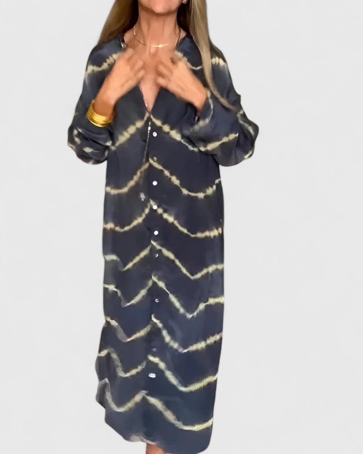 Women's Satin Midi Shirt Dress