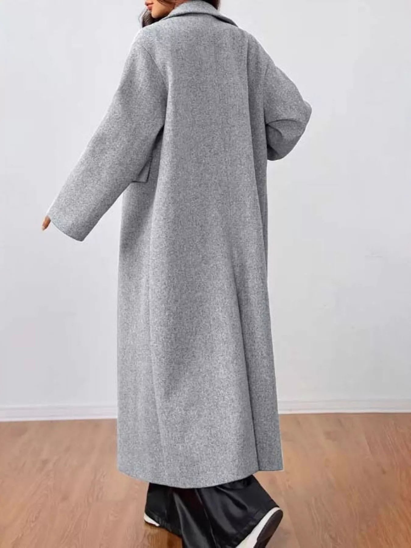 Women's Oversized Longline Wool Trench Coat