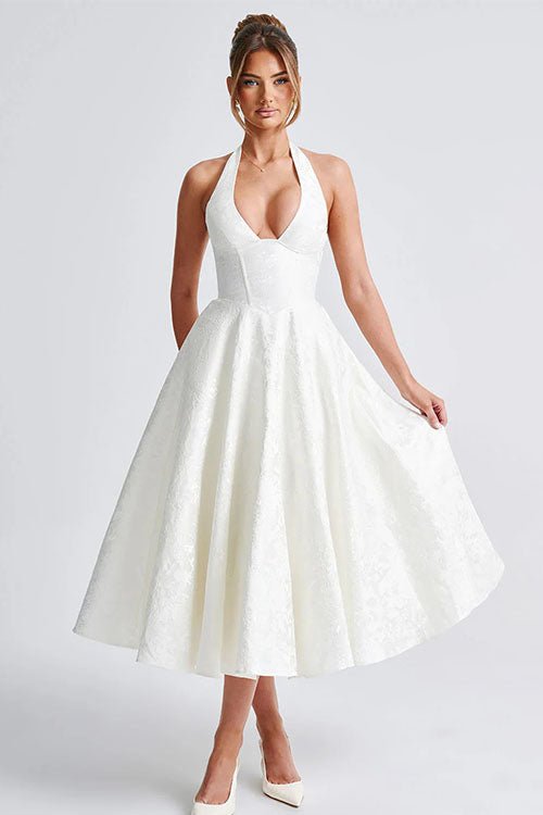 Women's Halter Party Midi Dress