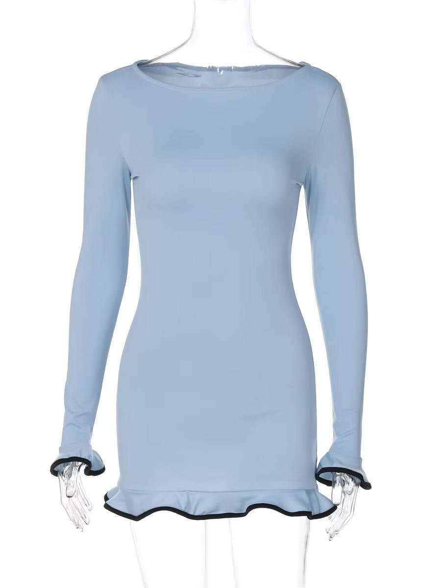 Women's Long Sleeve Bodycon Mini Party Dress
