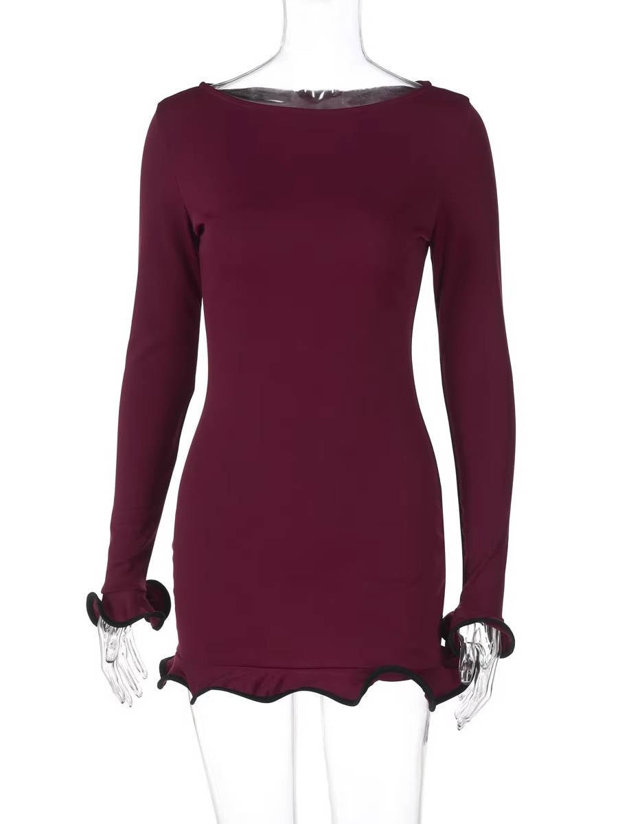 Women's Long Sleeve Bodycon Mini Party Dress