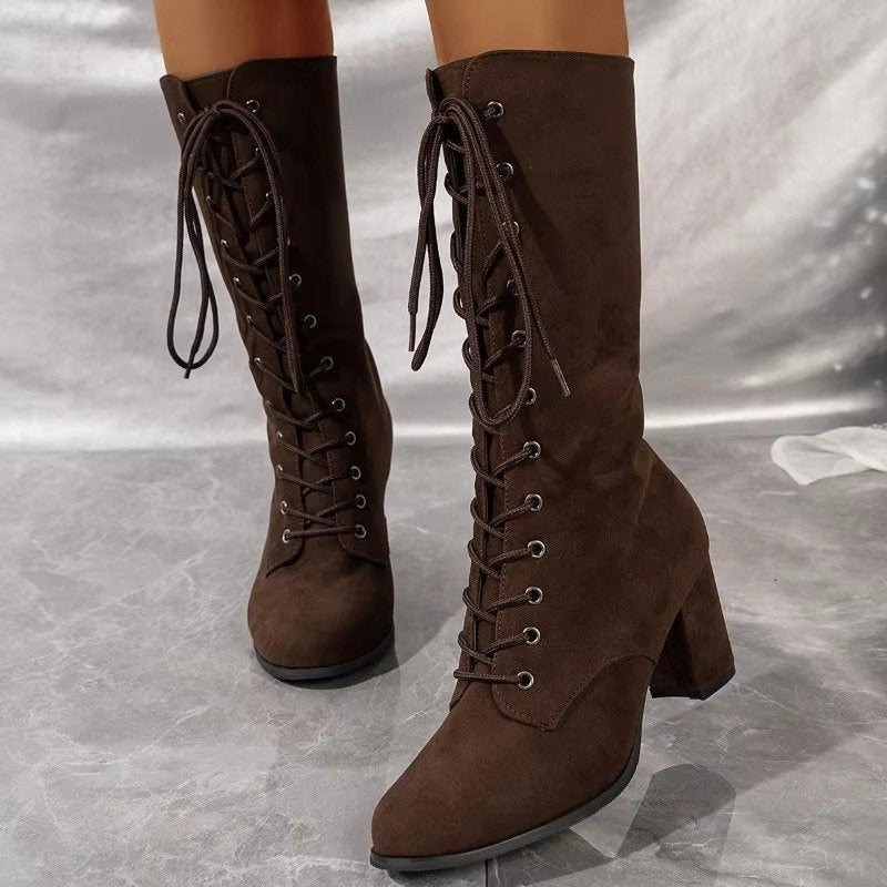 Women's Faux Suede Knee-High Boots