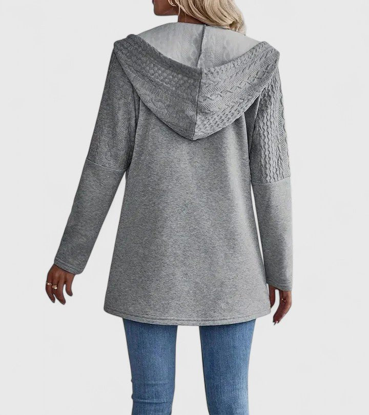 Women's Longline Hooded Cardigan Jacket
