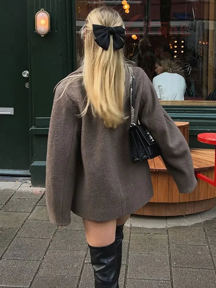 Women's Cropped Wool Coat