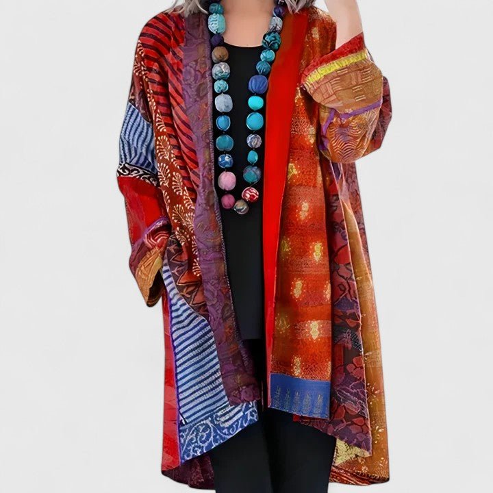 Women's Kimono Duster Cardigan - Red