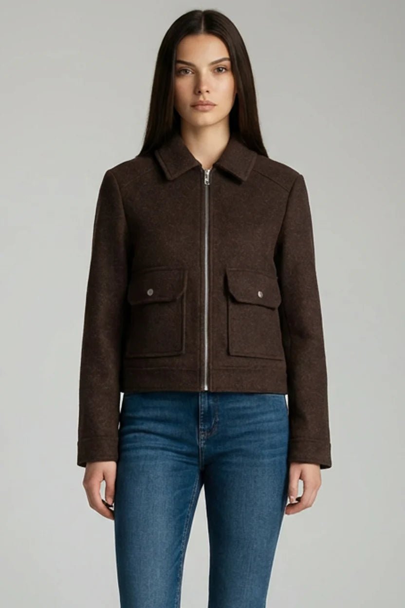 Women's Cropped Wool Jacket