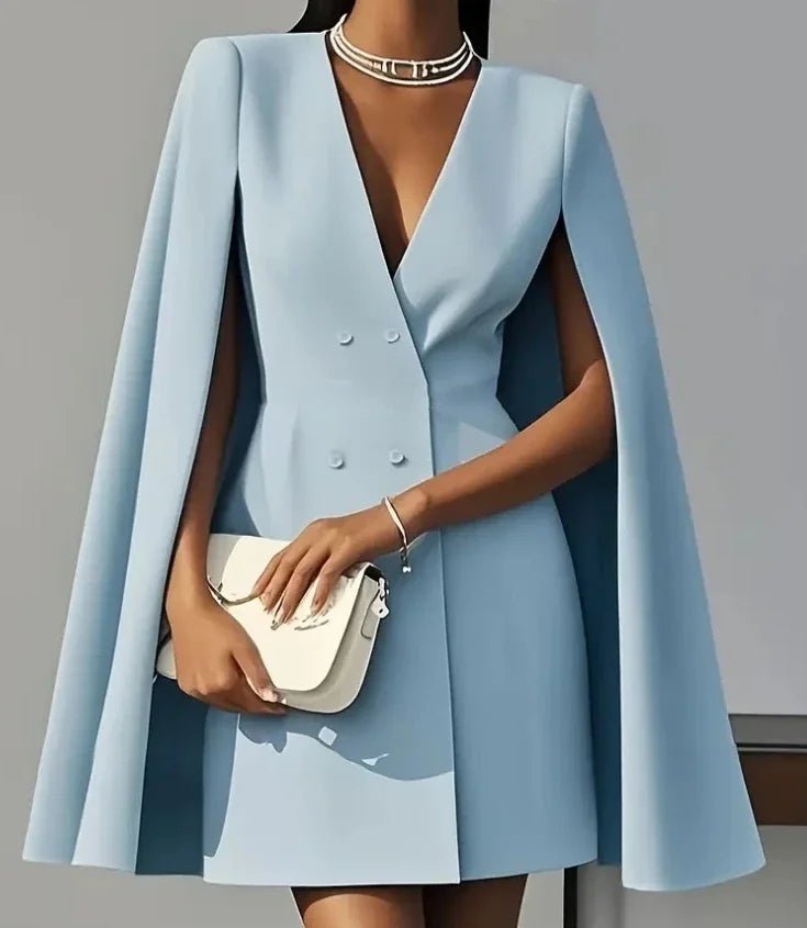 Women's Cocktail Mini Blazer Dress - Blue