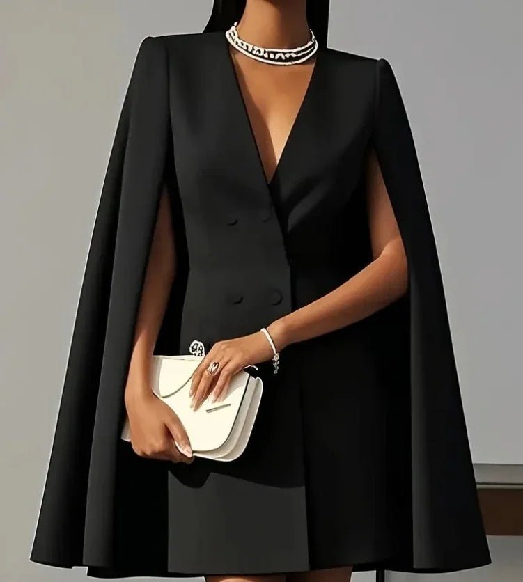 Women's Cocktail Mini Blazer Dress - Black