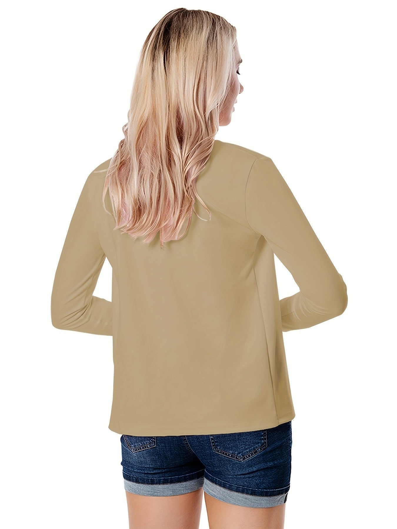 Women's Ponte Knit Open-Front Blazer - Khaki