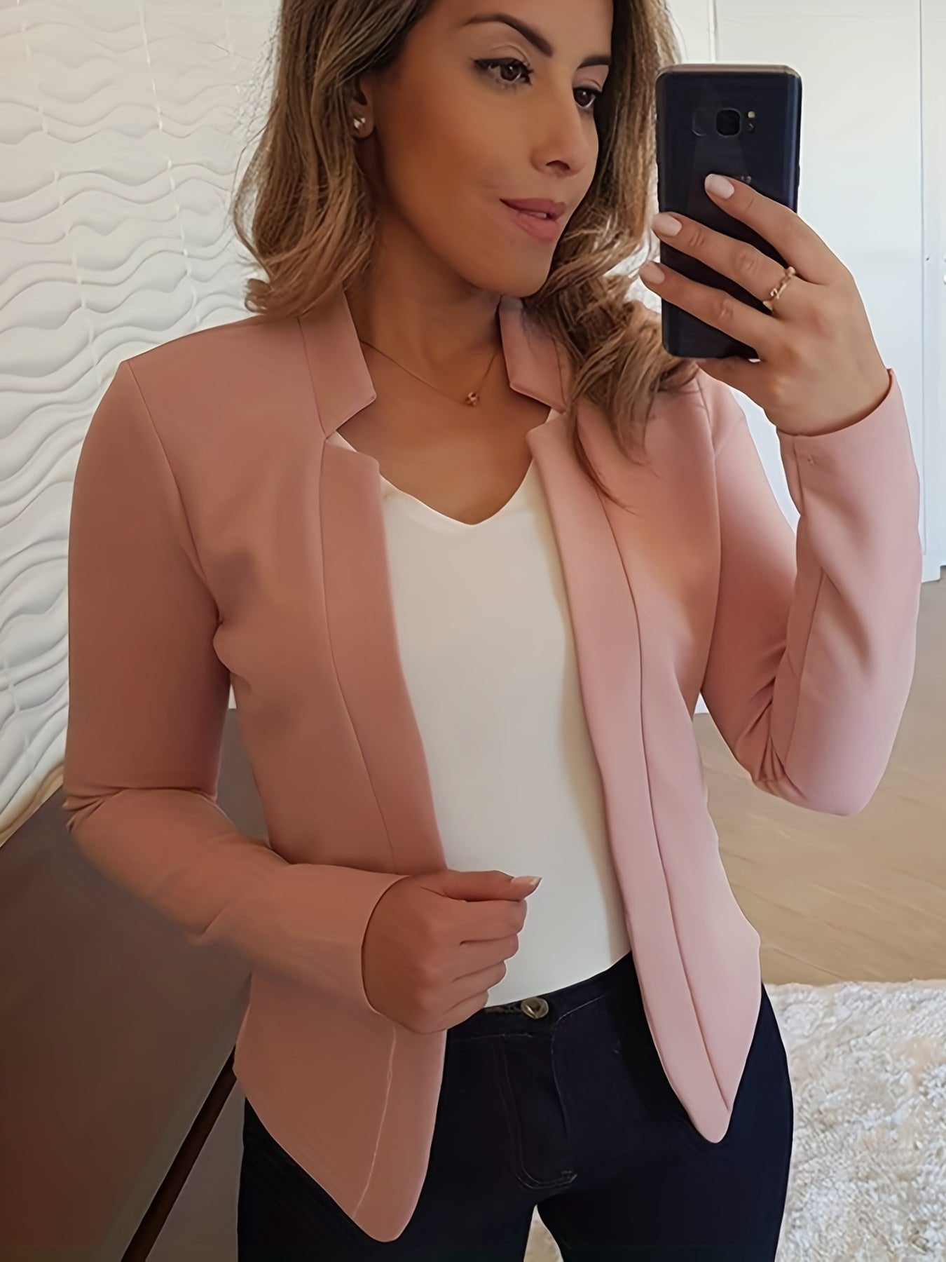 Women's Ponte Knit Open-Front Blazer