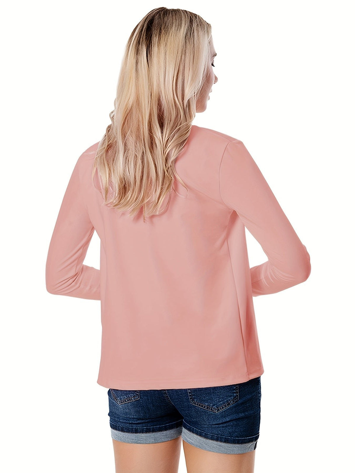 Women's Ponte Knit Open-Front Blazer - Pink