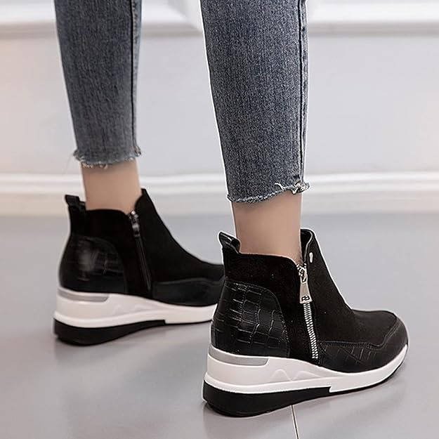 Women's Hidden-Wedge Trainer Ankle Boots