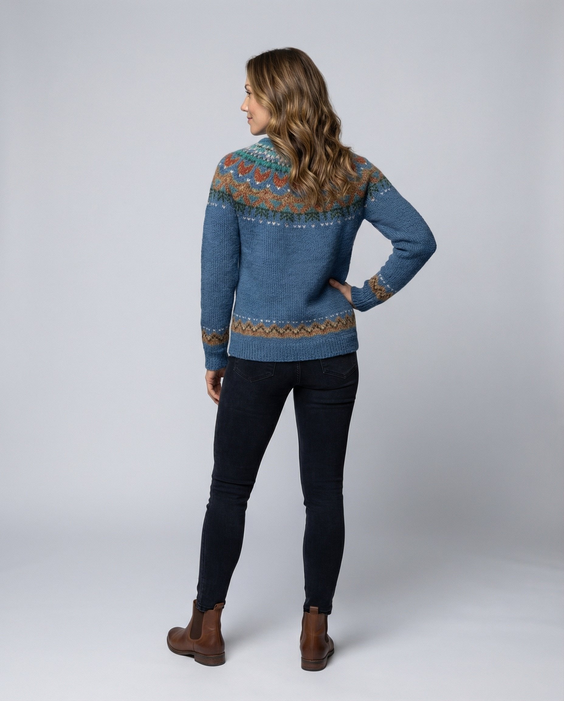 Women's Fair Isle Crewneck Wool Christmas Jumper