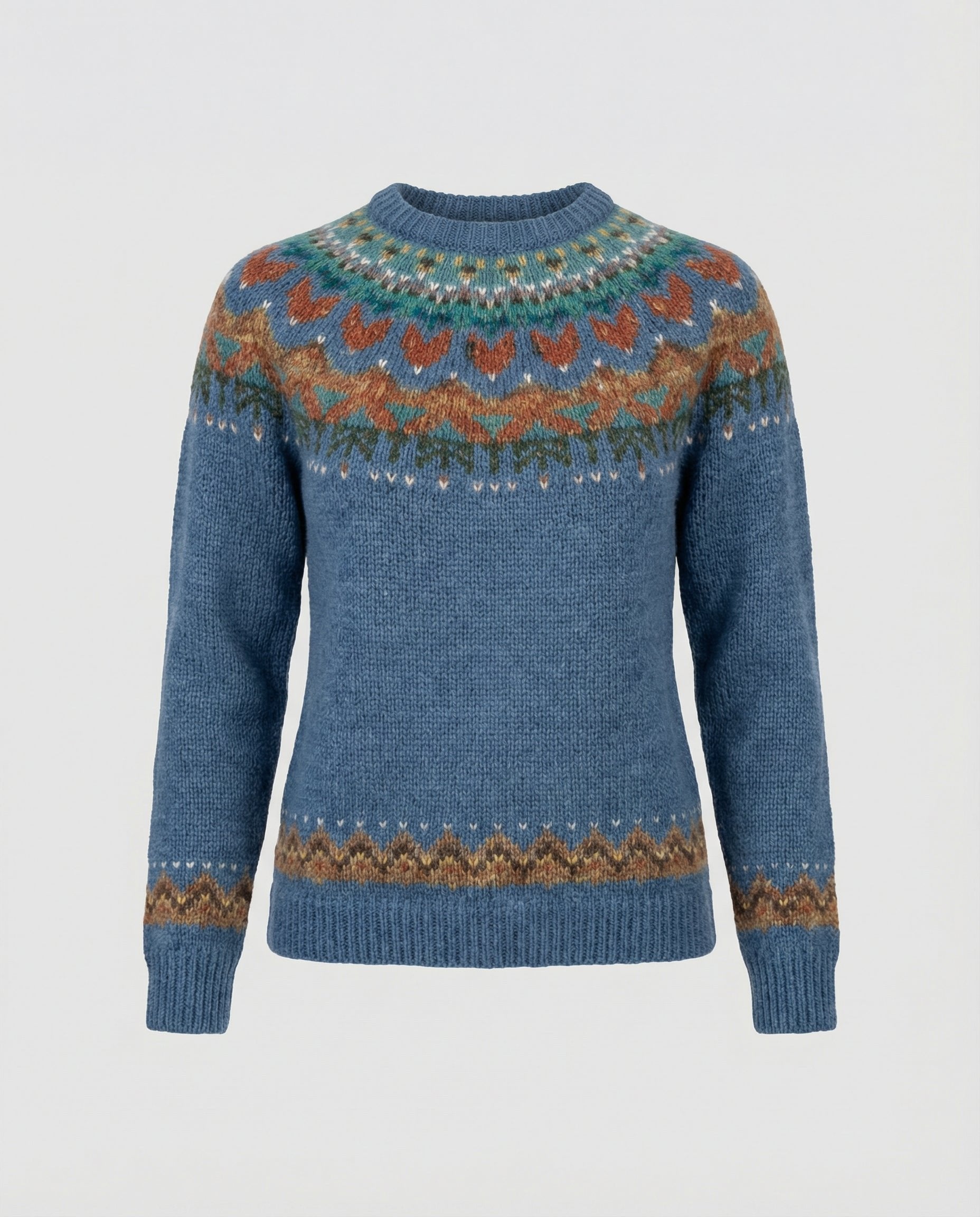 Women's Fair Isle Crewneck Wool Christmas Jumper