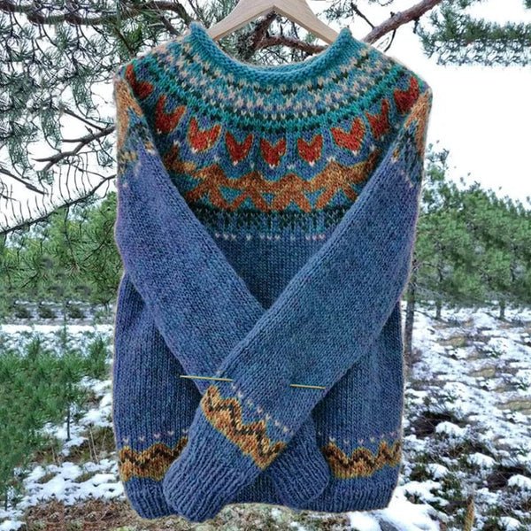Women's Fair Isle Crewneck Wool Christmas Jumper