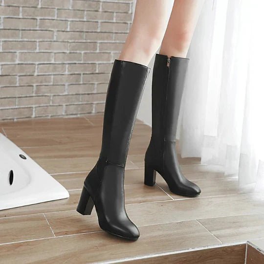 Women's Faux Leather Knee-High Boots