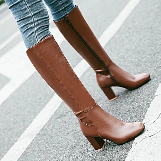 Women's Faux Leather Knee-High Boots