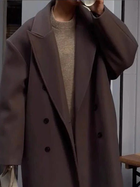 Women's Oversized Longline Wool Trench Coat