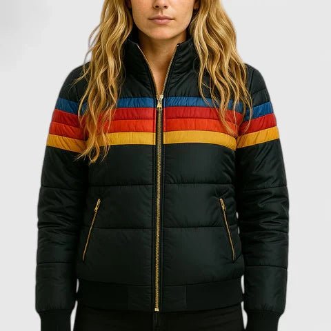 Women's Striped Puffer Jacket
