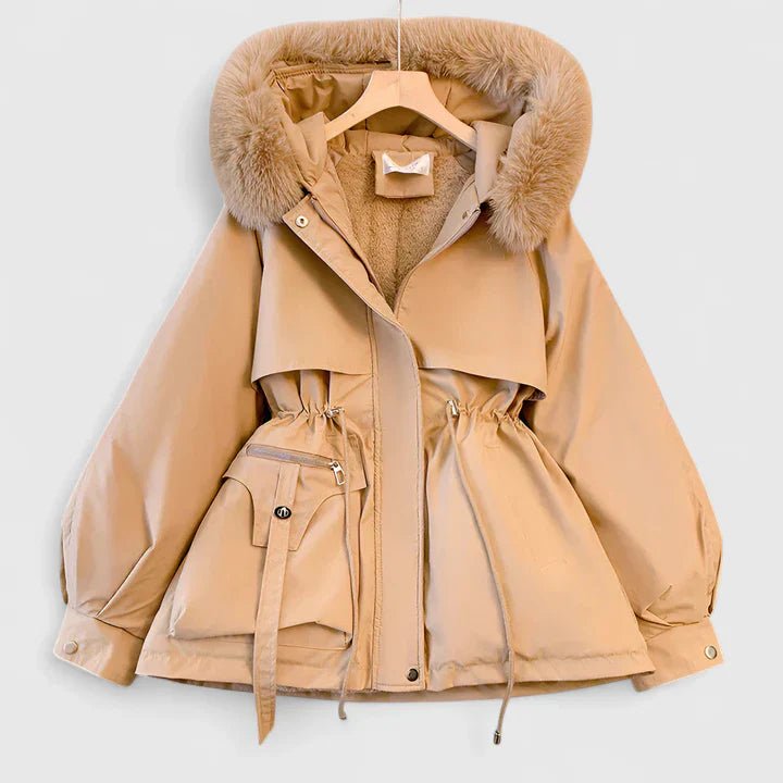 Women's Oversized Fur Hooded Teddy Parka - Brown