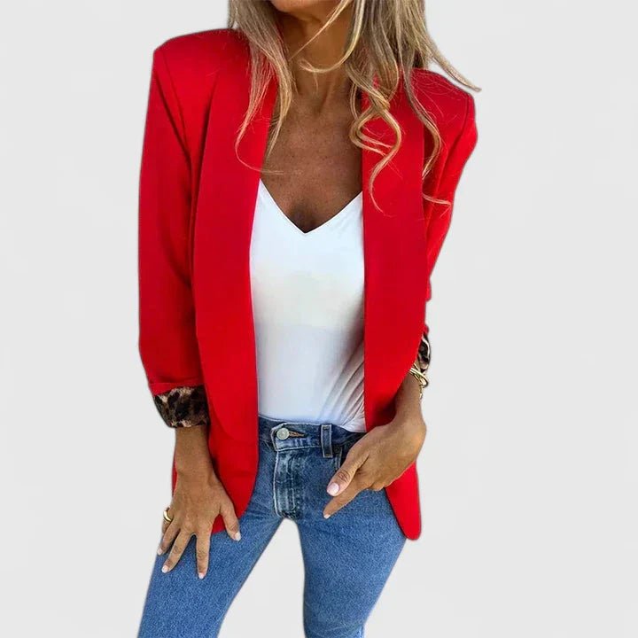 Women's Slim Blazer - Red