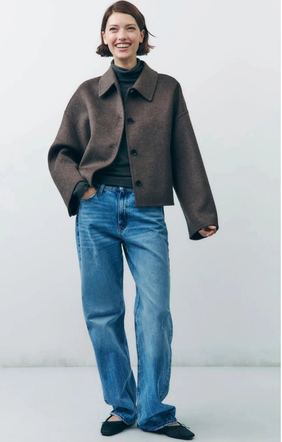 Women's Cropped Wool Jacket