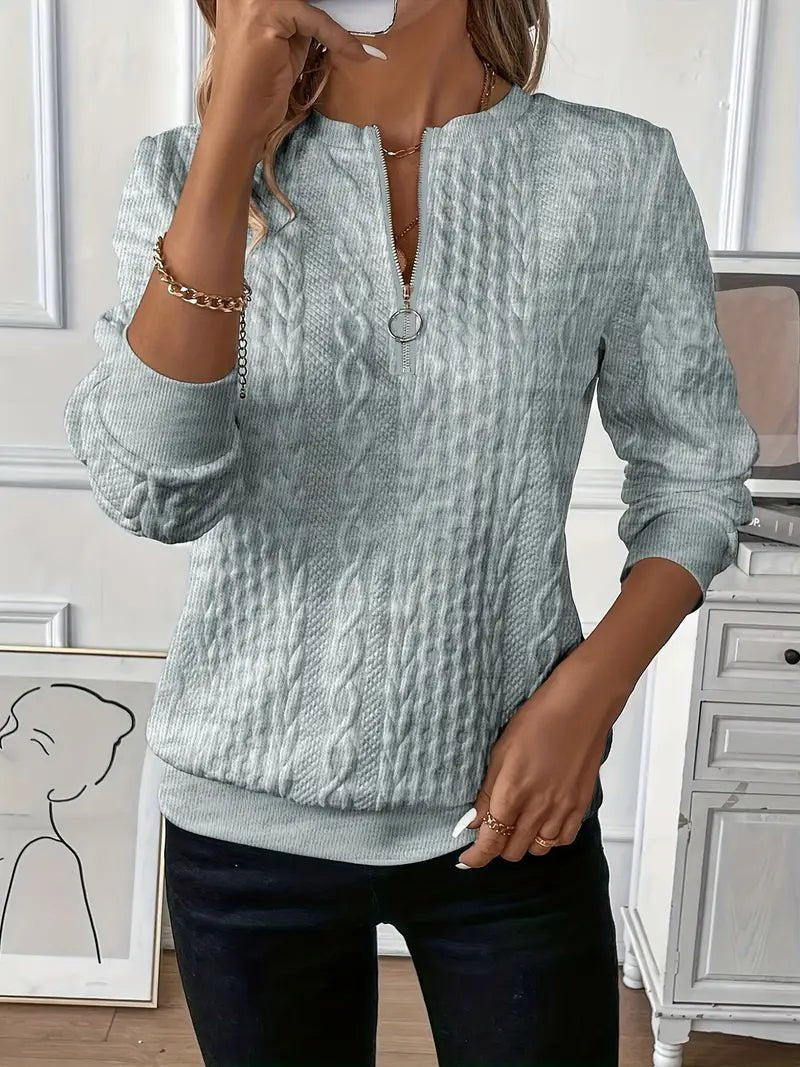 Women's Cable Knit Quarter-Zip Jumper