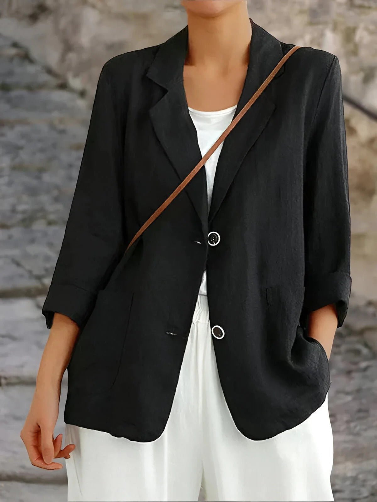 Women's Oversized Blazer - Black