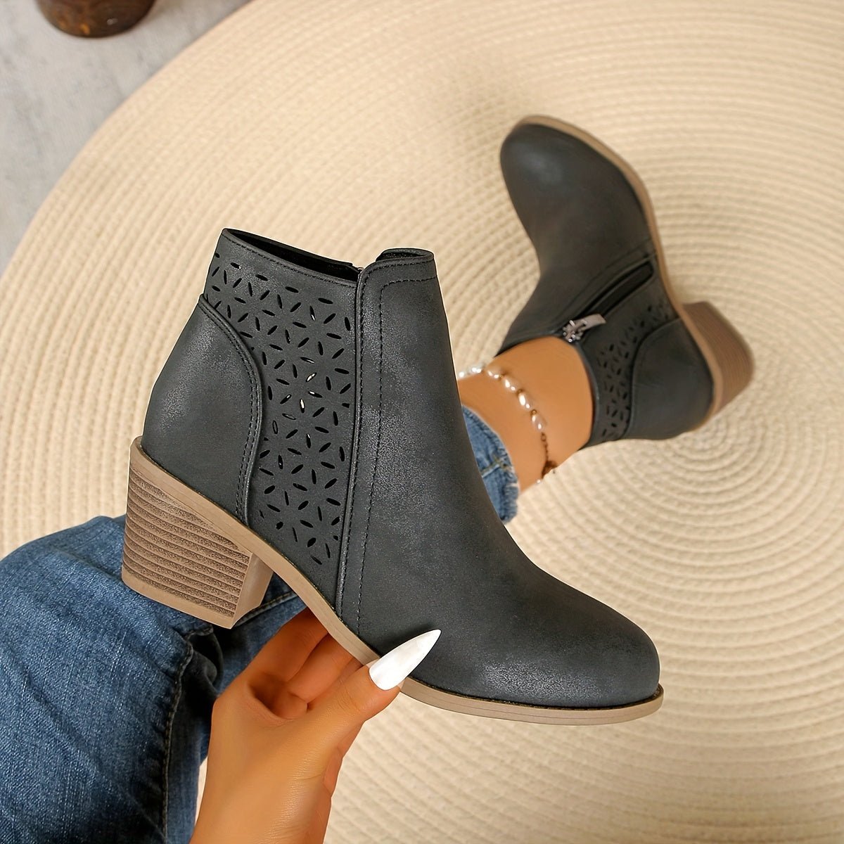 Women's Faux Leather Ankle Boots