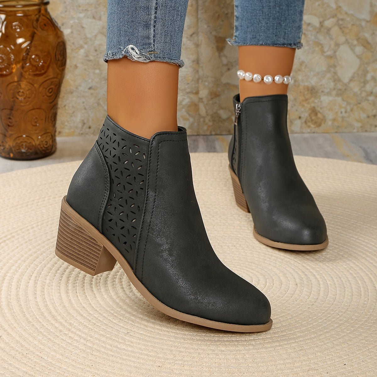 Women's Faux Leather Ankle Boots