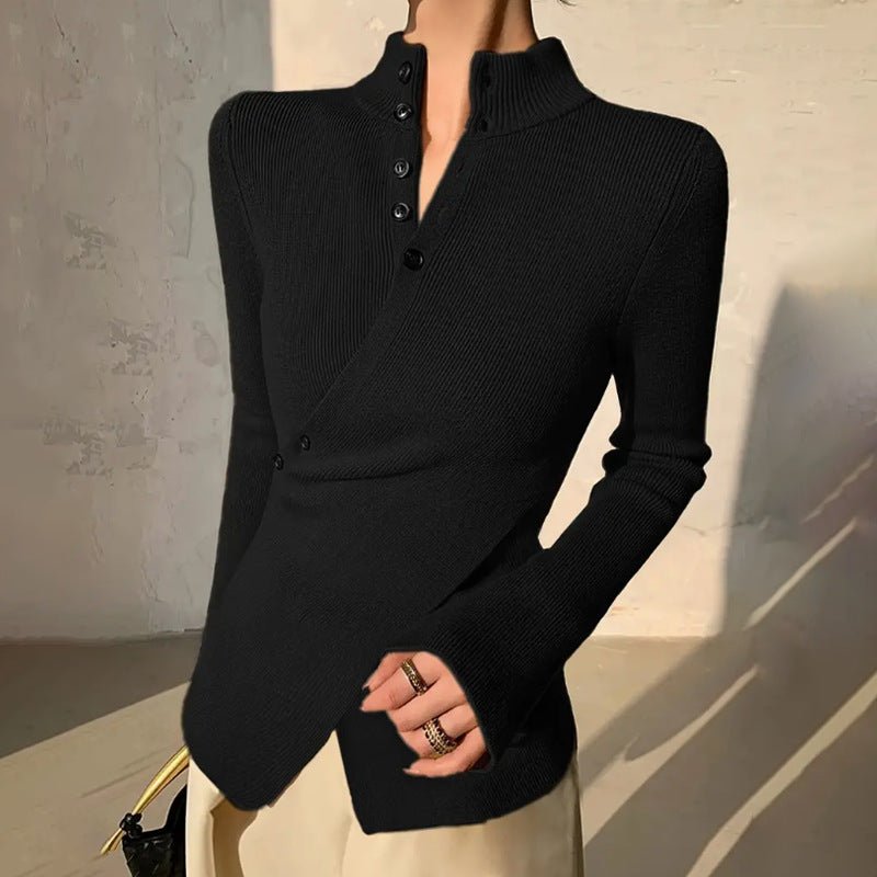 Women's Slim Knit Ribbed Jumper