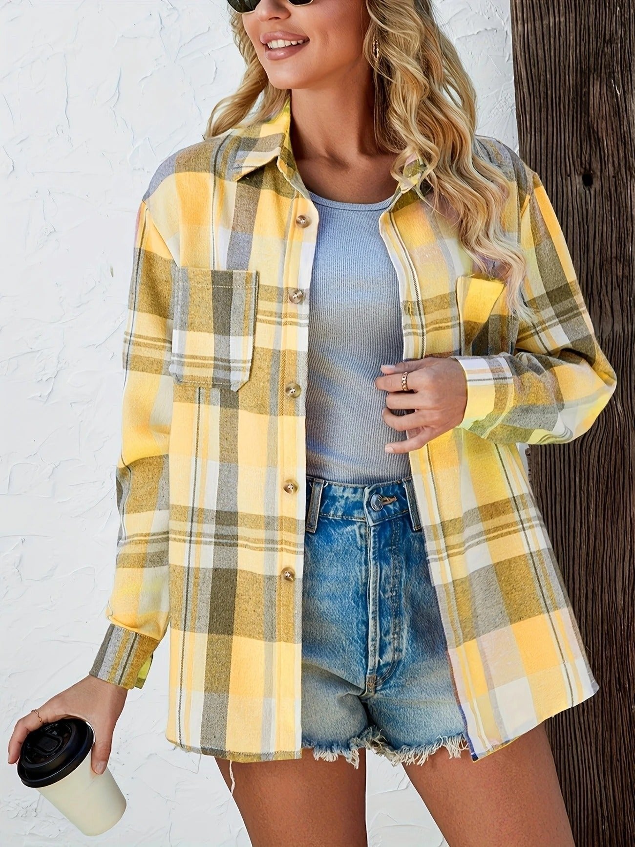 Women's Oversized Plaid Shacket