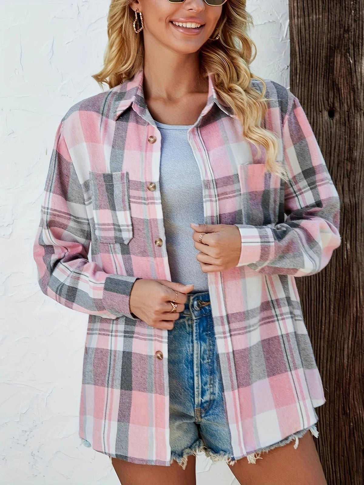 Women's Oversized Plaid Shacket