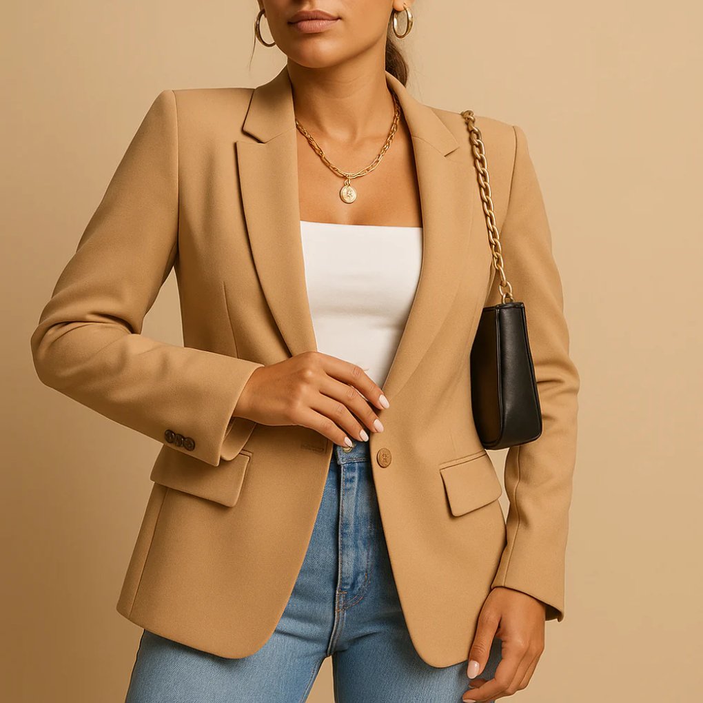 Women's Work Blazer - Beige