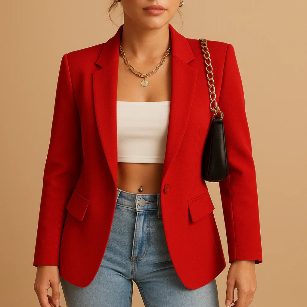 Women's Work Blazer - Red