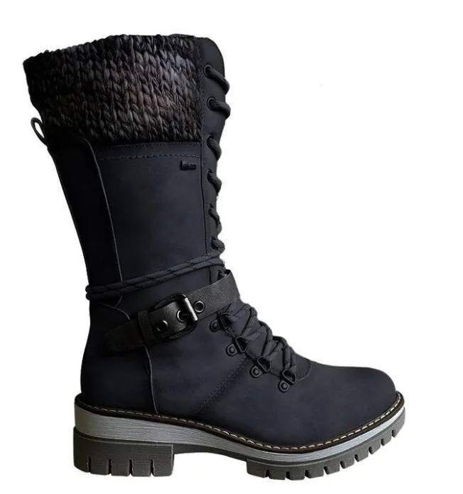 Women's Faux Leather Combat Boots