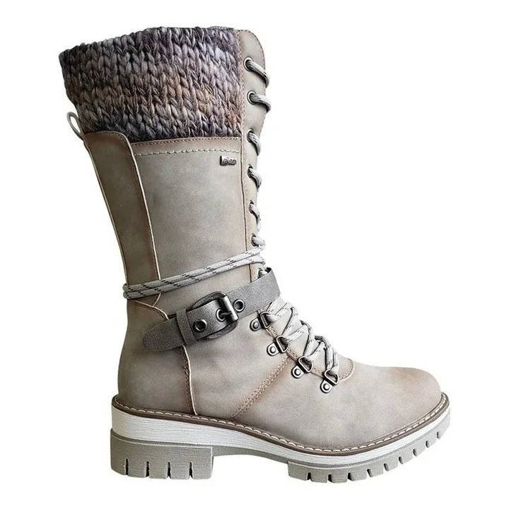 Women's Faux Leather Combat Boots