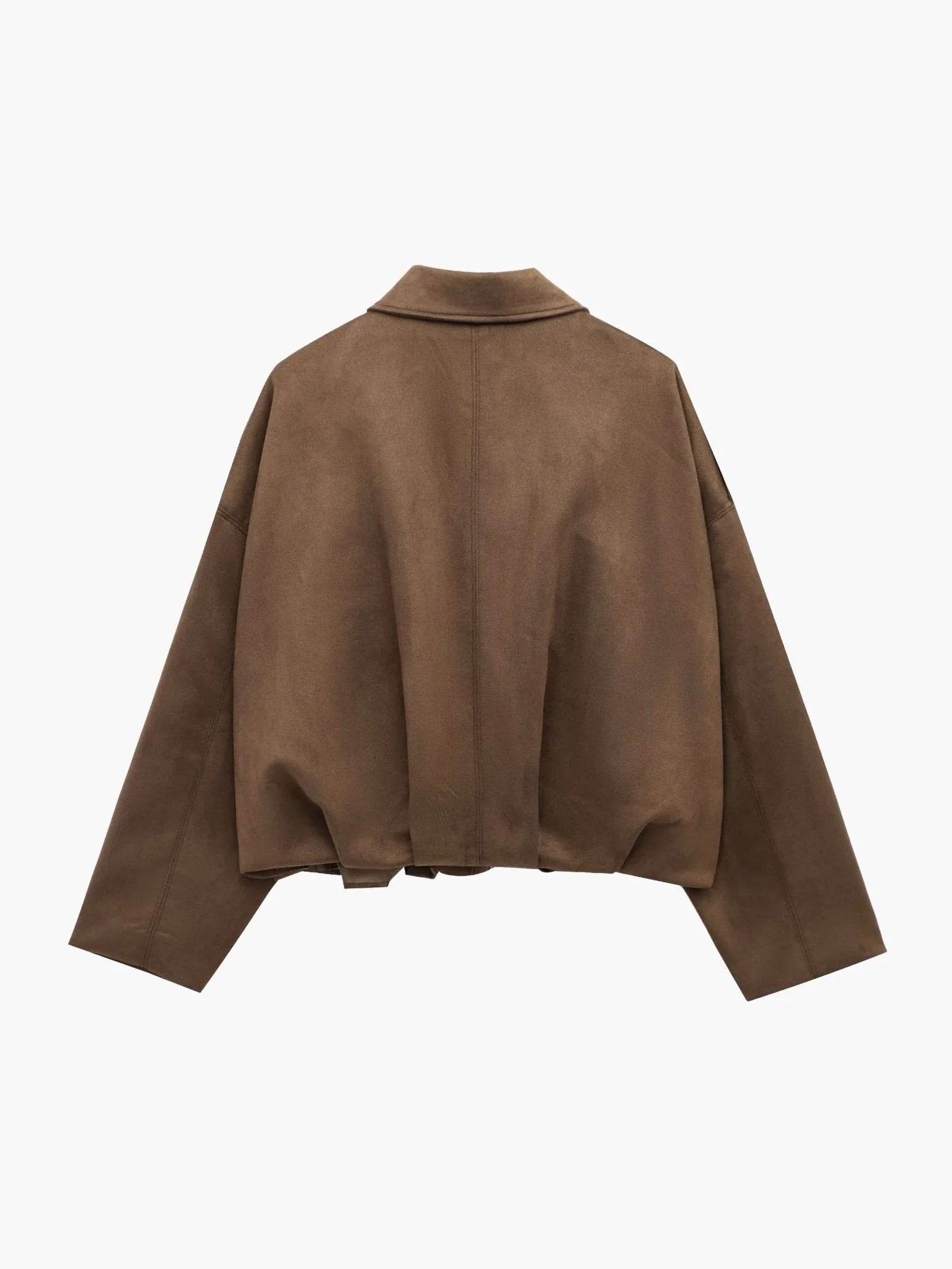 Women's Cropped Suede Bomber Jacket